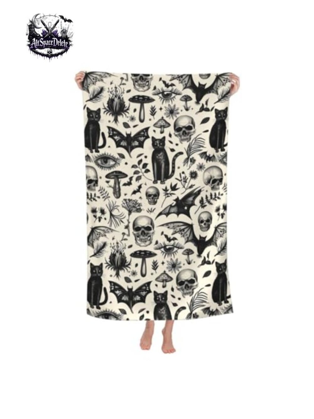 Gothic Beach Towel 32x52in Microfiber Quick Dry Sand Free Oversized